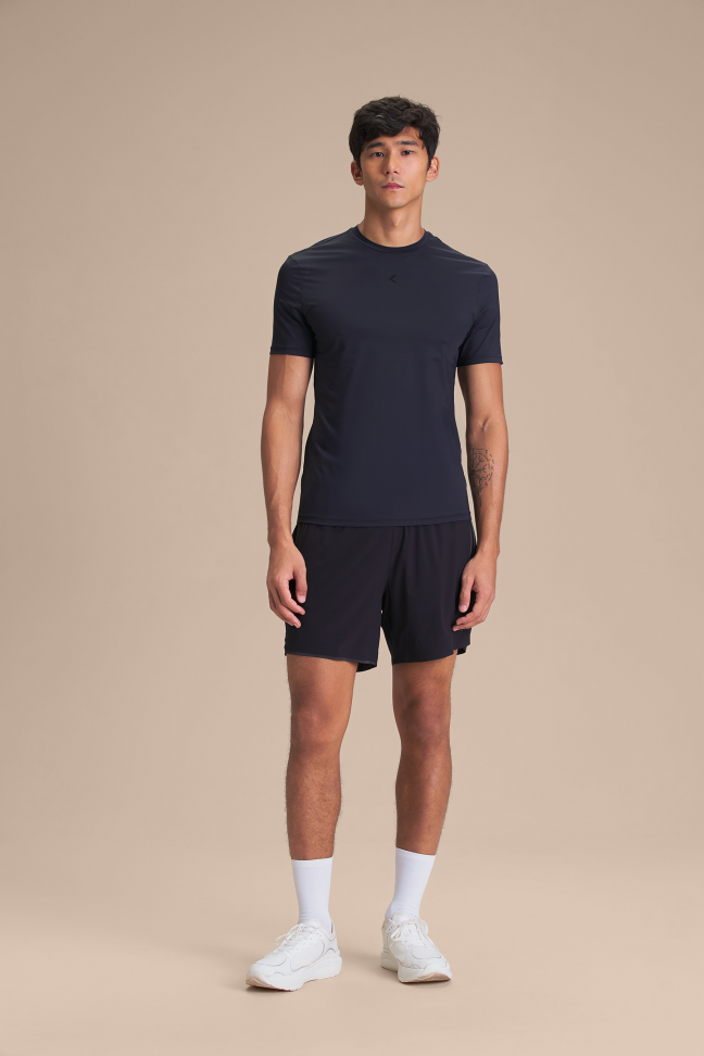 Camiseta de Corrida Masculina LIVE! Run Slim Harmony Pro Preta com UV 50+