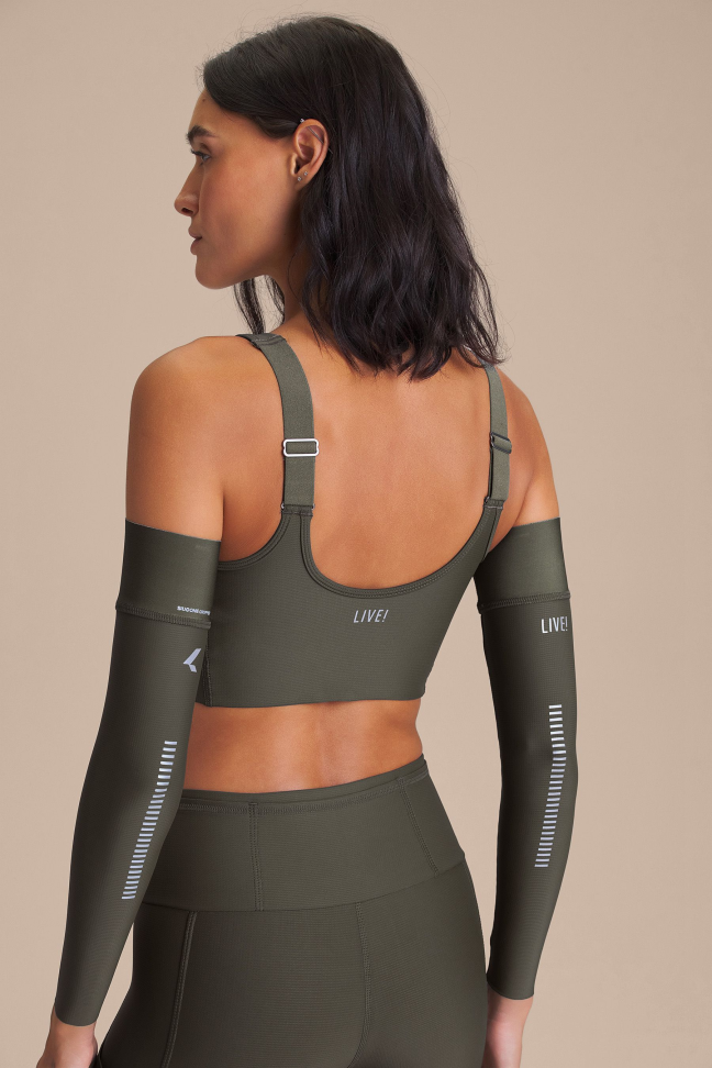 Manguito Esportivo LIVE! Run Harmony Pro Obsidian Grey com Proteção UV 50+