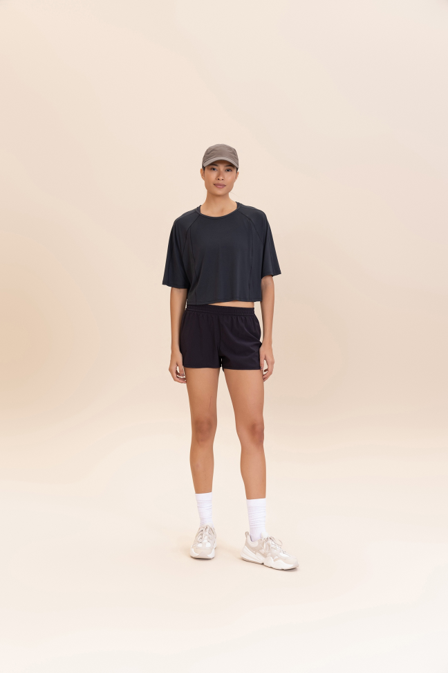 Camiseta Cropped Bio Stretch Black LIVE!