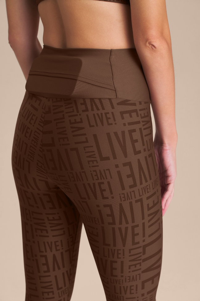 Calça Legging Fusô Feminina LIVE! Sense Pro® Sepia Brown
