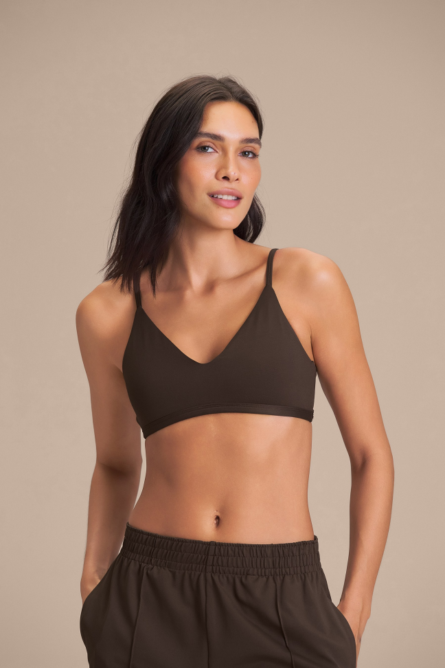Top Fitness Feminino LIVE! Slim BT Sense® Cocoa Brown