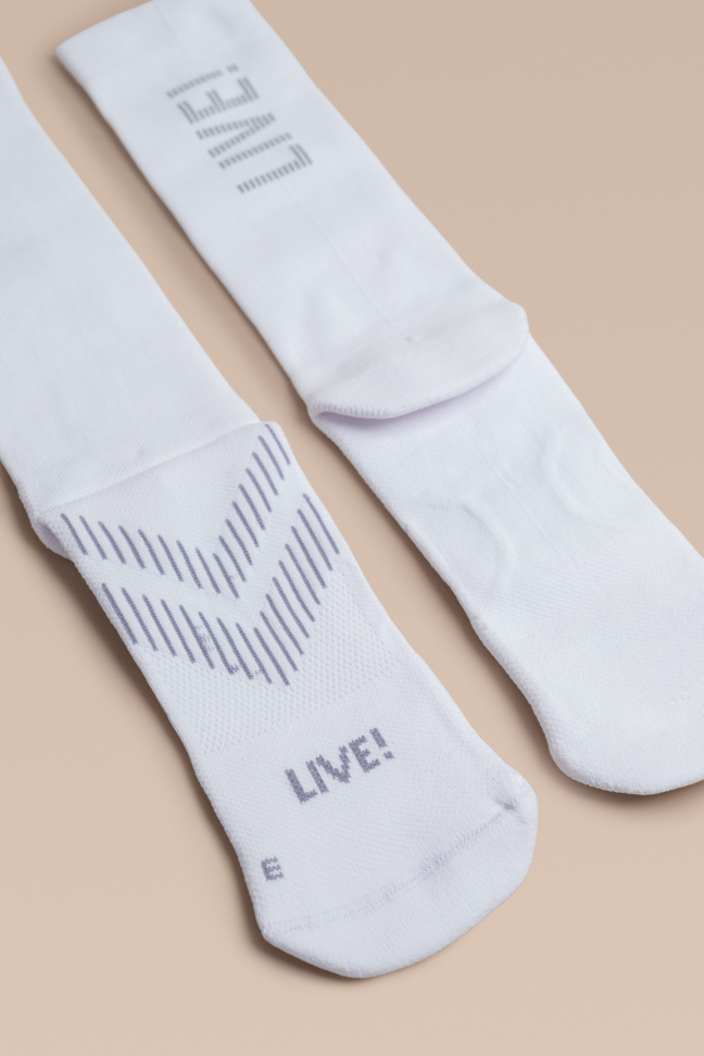 Meia LIVE! Super Long Unissex Branco - #3