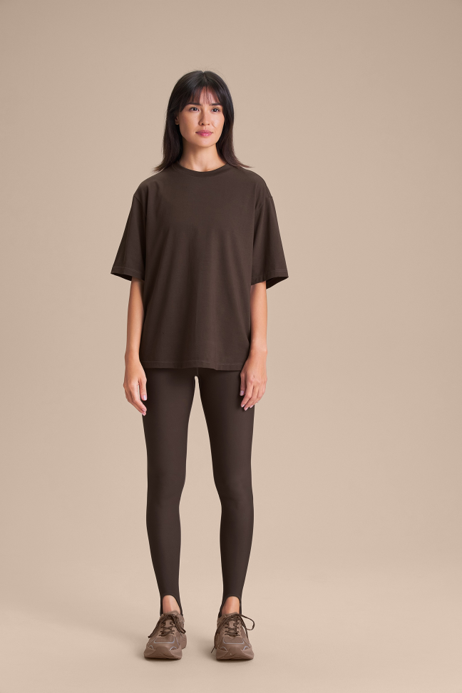 Camiseta Feminina LIVE! Pima Slim Cocoa Brown em Algodão Pima - #5