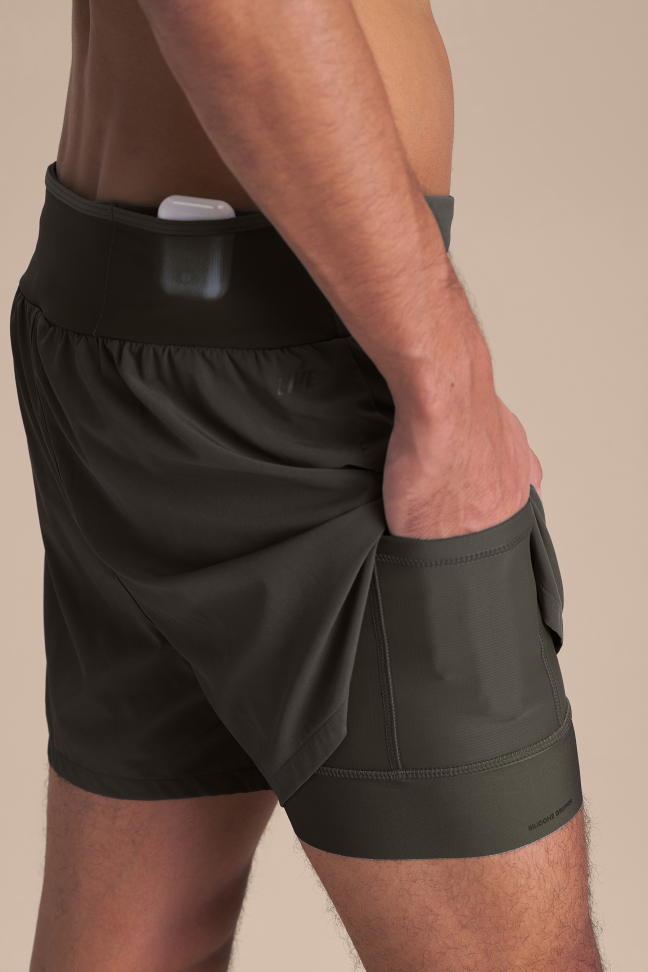 Bermuda de Corrida Masculina LIVE! Run Six Pockets 4" Dryside Obsidian Grey - #3