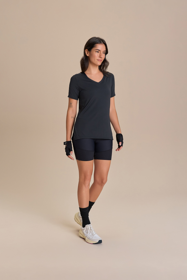Camiseta V Equilíbrio Stretch Preto LIVE! - #3