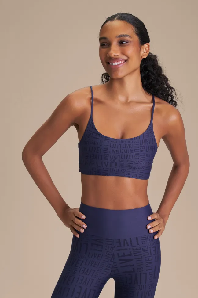 Top Fitness Feminino LIVE! Curve Tide com Bojo Removível