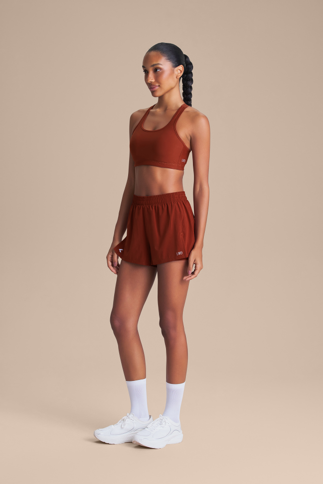 Shorts Esportivo Feminino LIVE! Movement Dryside Rust Red com Bolsos e Quick Dry - #4