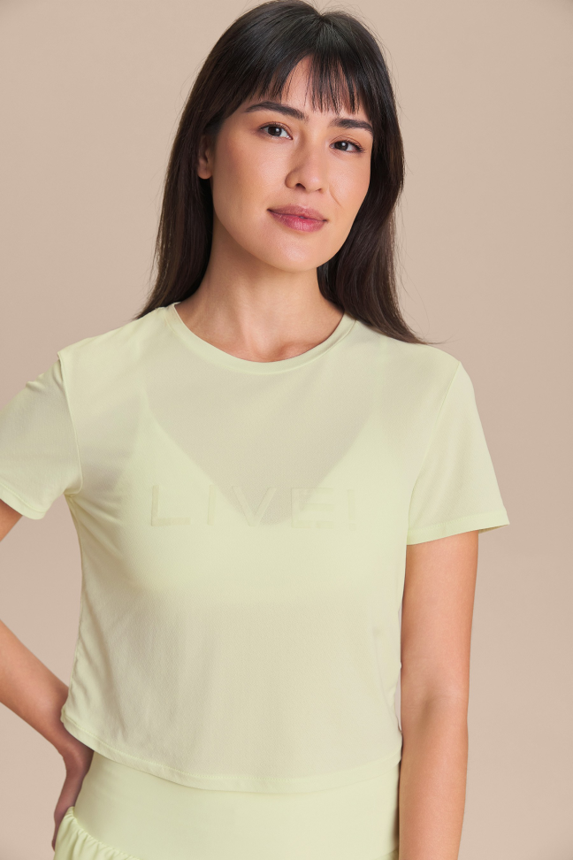 Camiseta Cropped LIVE Comfort Flowstate Green - #5