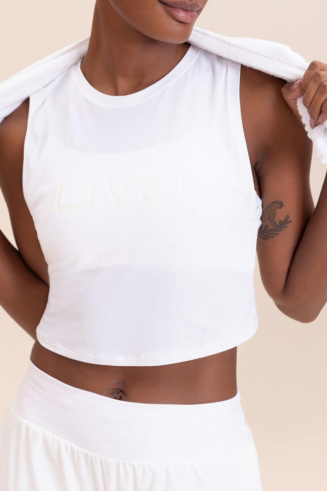 Regata Cropped LIVE! Comfort Branco