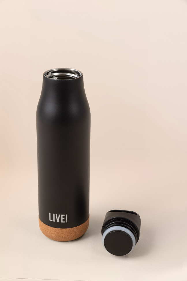 Garrafa All In One Thermo Preta LIVE!
