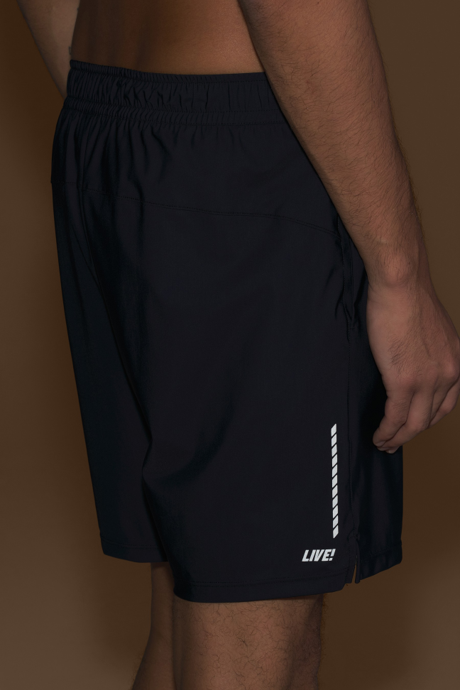 Bermuda Fitness Masculina LIVE! Train Power 7" Drycore Preta com Bolsos - #3