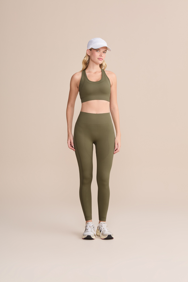 Legging Mix Seamless Knit Olive LIVE!