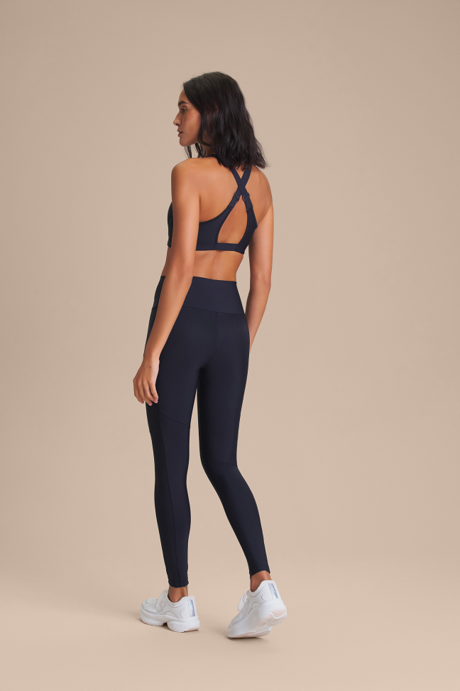 Calça Legging Fitness Feminina LIVE! Intense Race Pro® Preta com Bolsos e UV 50+ - #5