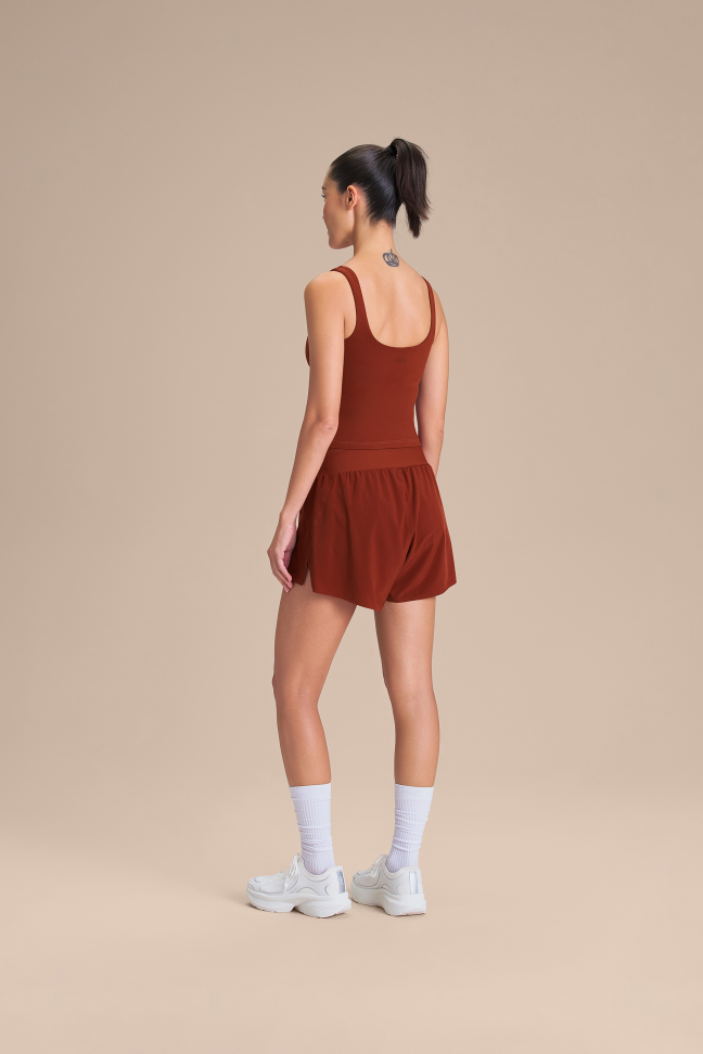 Regata Cropped Fitness Feminina LIVE! Move Sense® Rust Red - #3