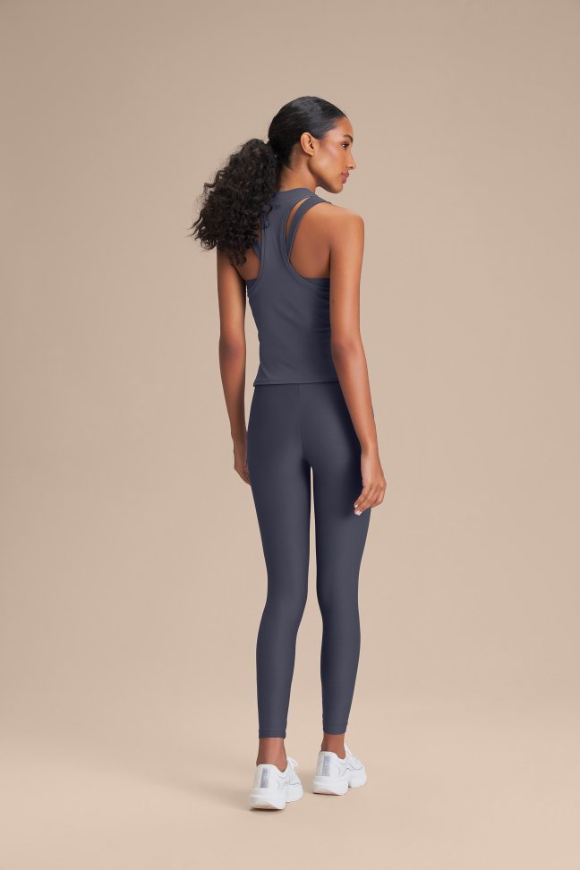 Legging Fitness Feminina LIVE! Dual Allure® Mat Adaptiv Iron Blue - #3