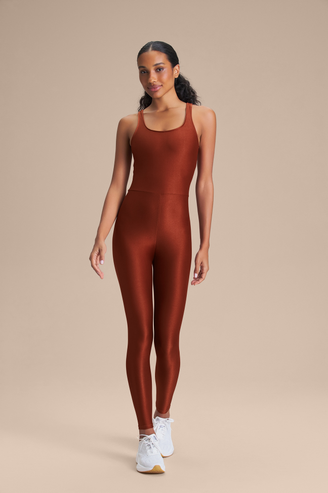 Macacão Fitness Feminino LIVE! Allure® Adaptiv Rust Red com Bojo Removível - #5
