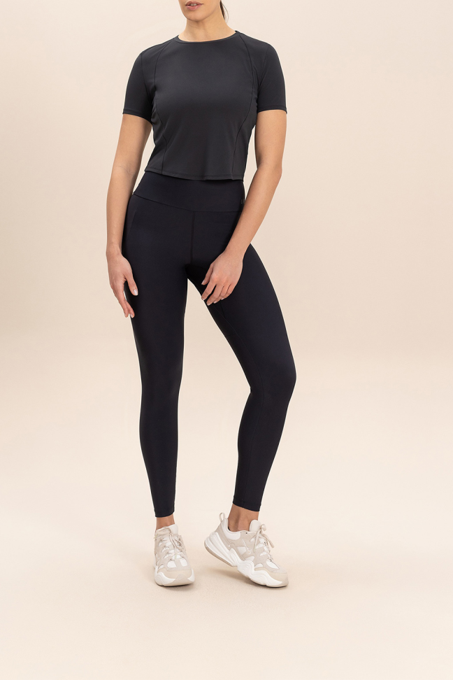 Blusa Cropped Reflex Stretch Noir Black Preto LIVE! - #4