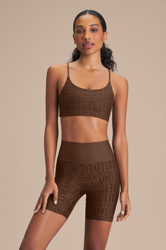 Bermuda Fitness Feminina LIVE! Sense Pro® Sepia Brown