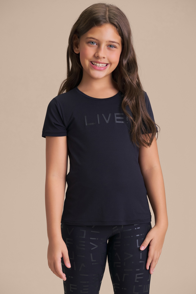 Camiseta Infantil LIVE! Comfort Kids Preta