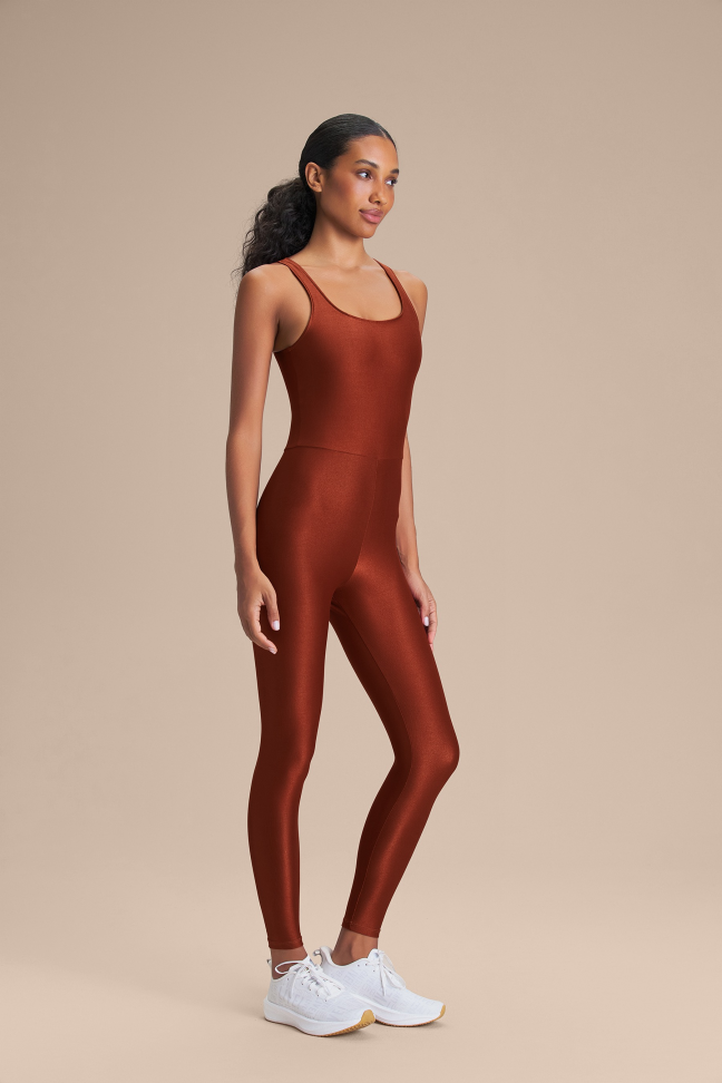 Macacão Fitness Feminino LIVE! Allure® Adaptiv Rust Red com Bojo Removível - #4