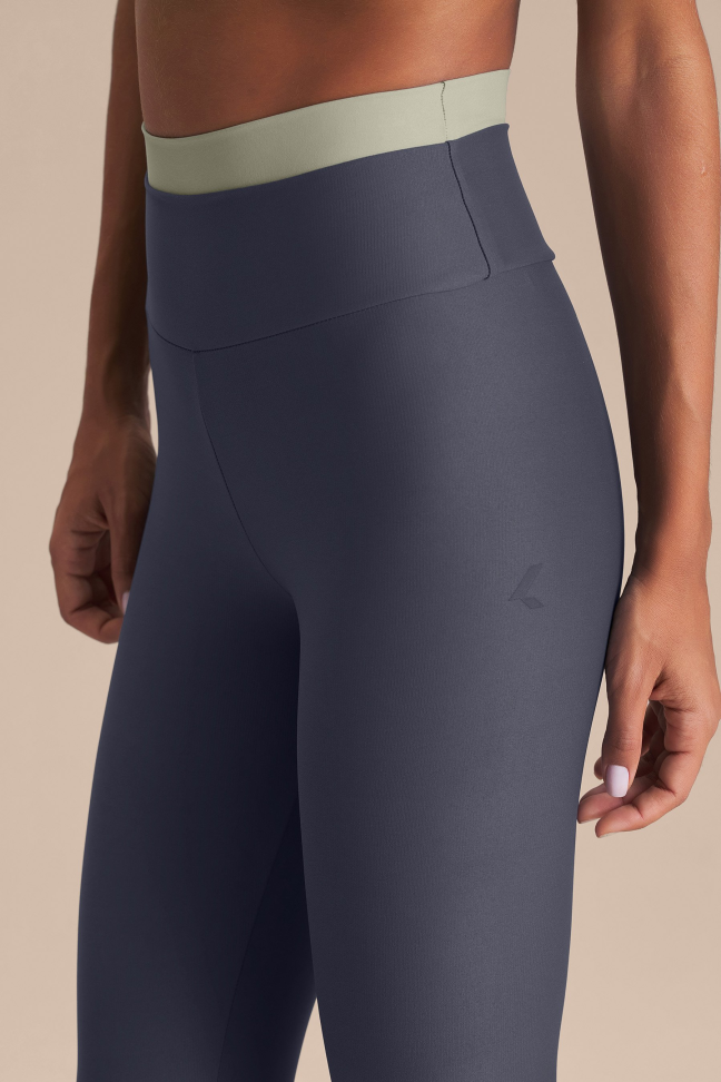 Legging Fitness Feminina LIVE! Dual Allure® Mat Adaptiv Iron Blue