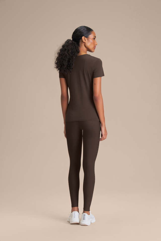 Camiseta Fitness Feminina LIVE! Comfort Cocoa Brown - #5