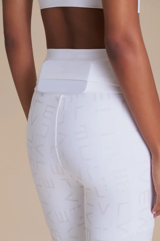 Calça Legging Fitness Feminina LIVE! Icon Branca - #4