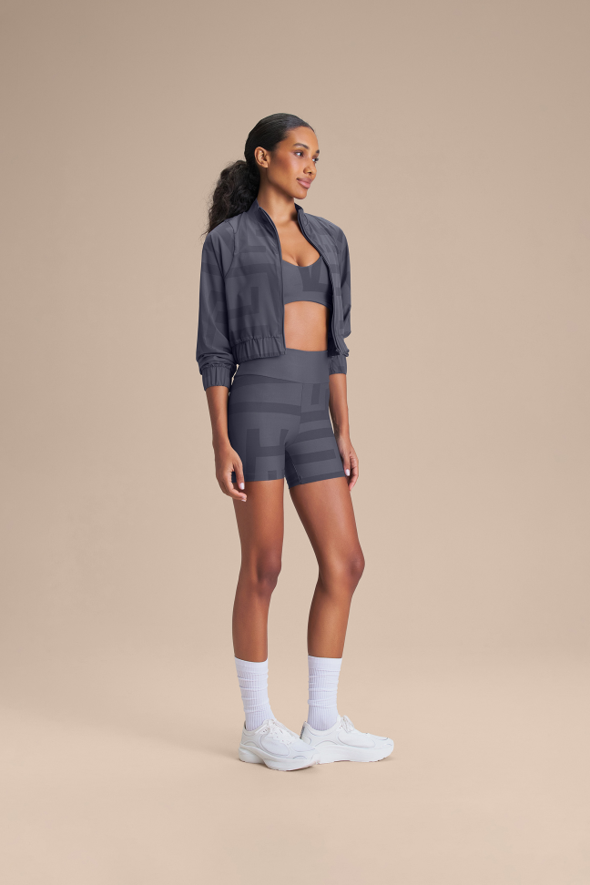 Shorts Fitness Feminino LIVE! Maxi Hydefit® Adaptiv Iron Blue - #3