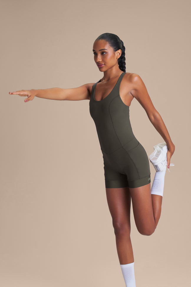 Macaquinho Fitness Feminino LIVE! UnderFree ByNature Obsidian Grey com Bolsos - #3