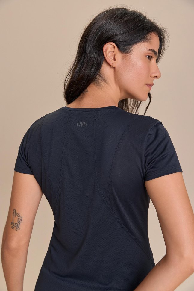 Camiseta Action Side Preta LIVE! - #5