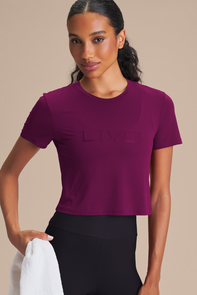Camiseta Cropped LIVE! Comfort Essence Purple