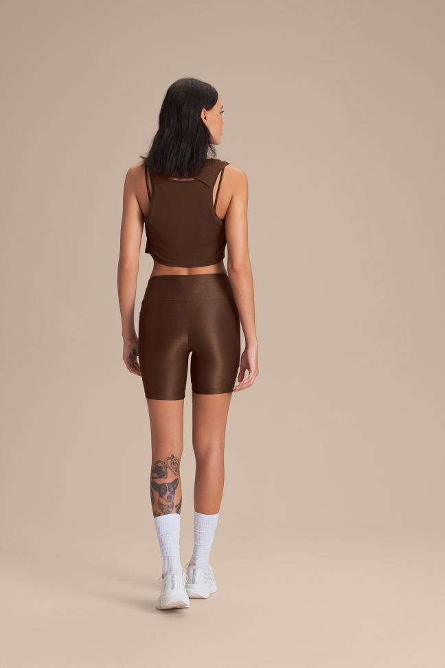 Regata Cropped Fitness Feminina LIVE! Comfort Sepia Brown - #3