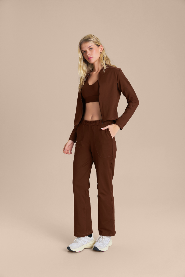 Calça Melt Fleece Chocolate Plum LIVE!