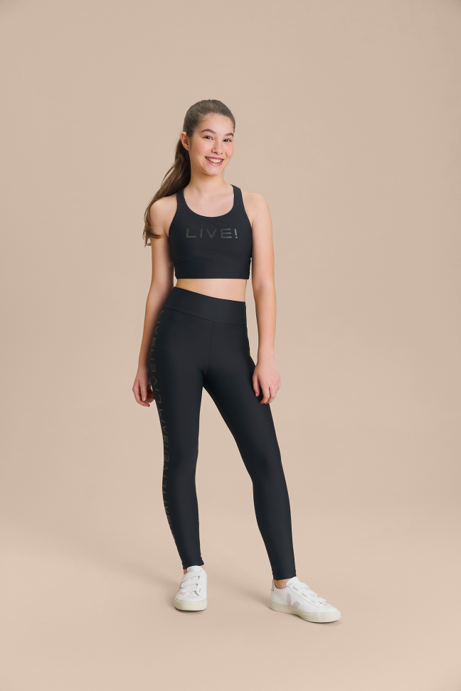 Legging LIVE! Icon Termocrômico Kids Preto