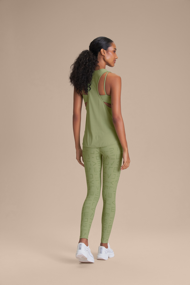 Regata Fitness Feminina LIVE! Comfort Herbal Green com Quick Dry - #3