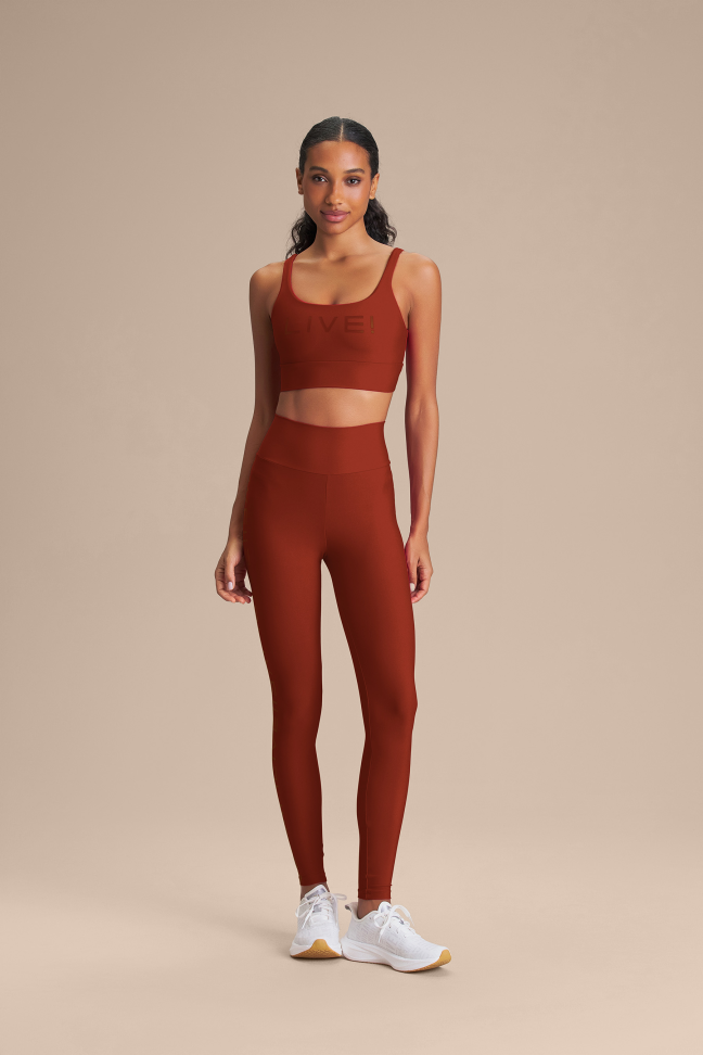 Top Fitness Feminino LIVE! Icon Neo Hydefit® Adaptiv Rust Red