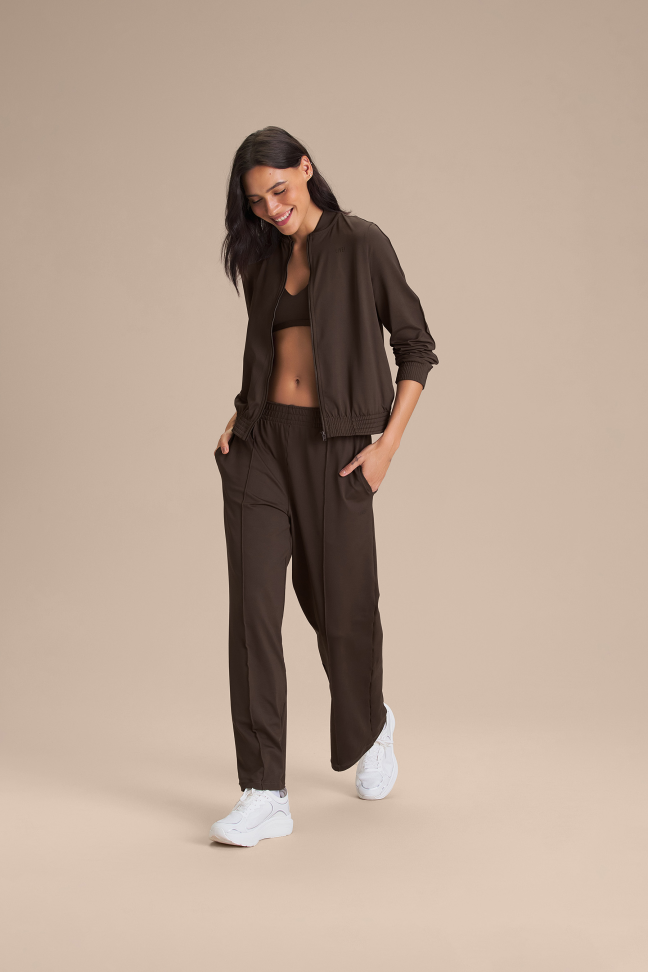 Jaqueta Esportiva Feminina LIVE! Half Sense® Cocoa Brown