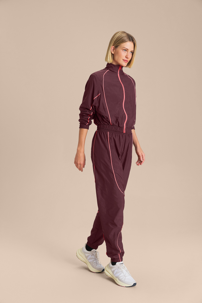 Calça Jogger Nylon Net Aubergine LIVE!