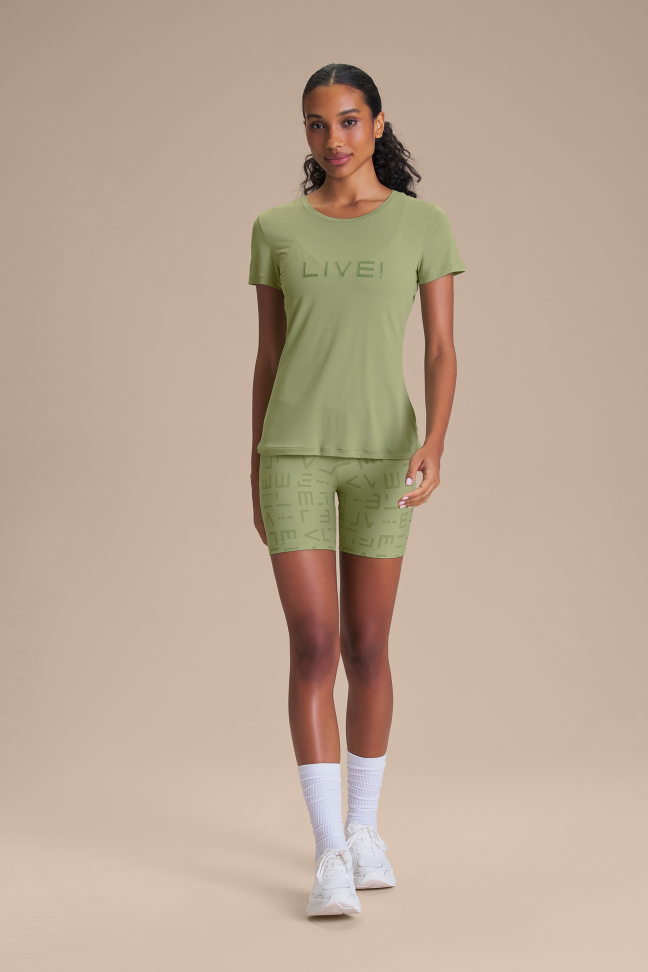 Camiseta Fitness Feminina LIVE! Comfort Herbal Green com Quick Dry - #5