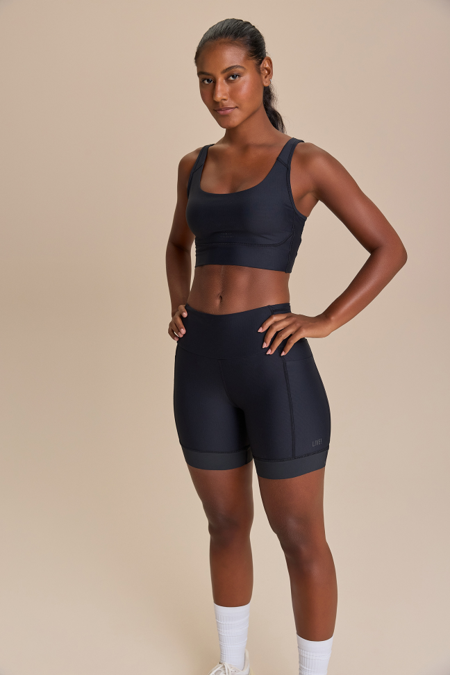Bermuda Six Pockets Run Speed Preta LIVE!