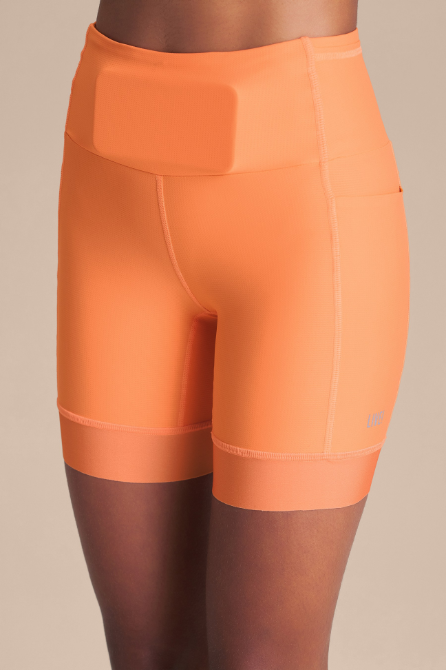 Bermuda de Corrida Feminina LIVE! Six Pockets Speed Solar Orange com 6 Bolsos - #3