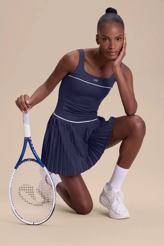 Vestido Fitness Feminino LIVE! Drop Shot Navy Blue