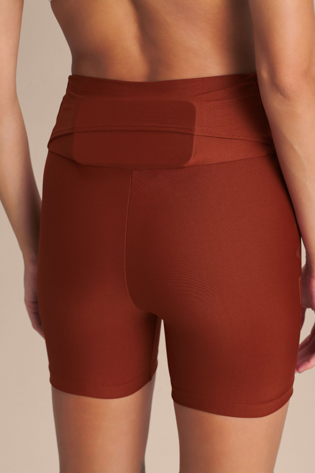 Shorts Fitness Feminino LIVE! Icon Neo Hydefit® Adaptiv Rust Red - #3