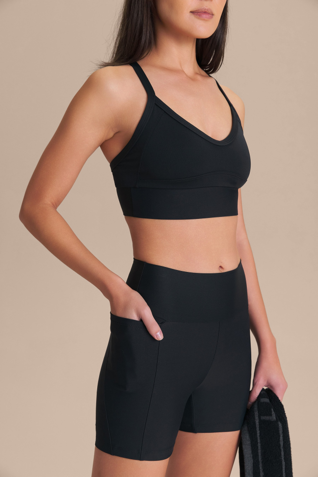 Shorts Fit Green® Noir Black Preto LIVE! - #5