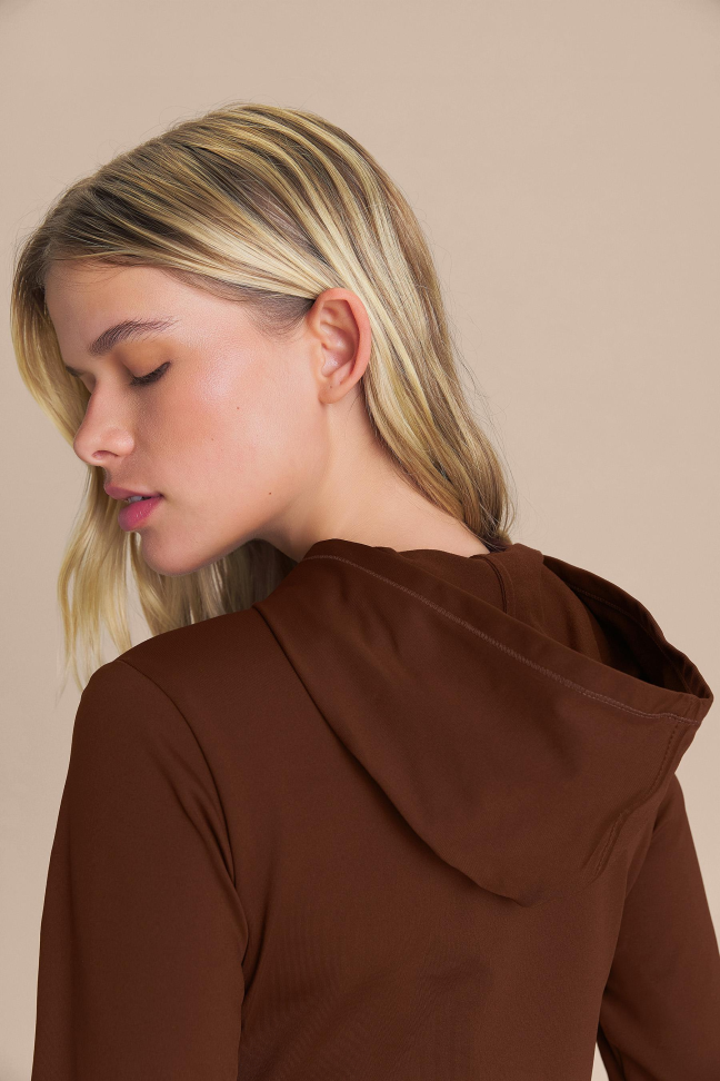 Jaqueta Melt Fleece Chocolate Plum LIVE! - #3