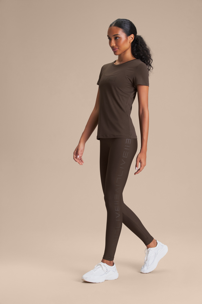 Calça Fusô Fitness Feminina LIVE! Icon Neo Hydefit® Adaptiv Cocoa Brown