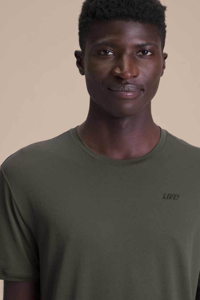 Camiseta Fitness Masculina LIVE! Train Comfy Comfort Obsidian Grey