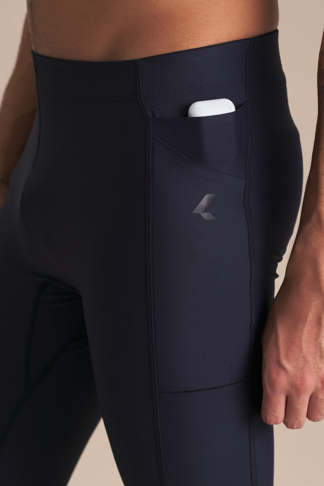 Calça de Corrida Masculina LIVE! Run Move Airflow Speed Preta com Compressão e Bolsos - #3