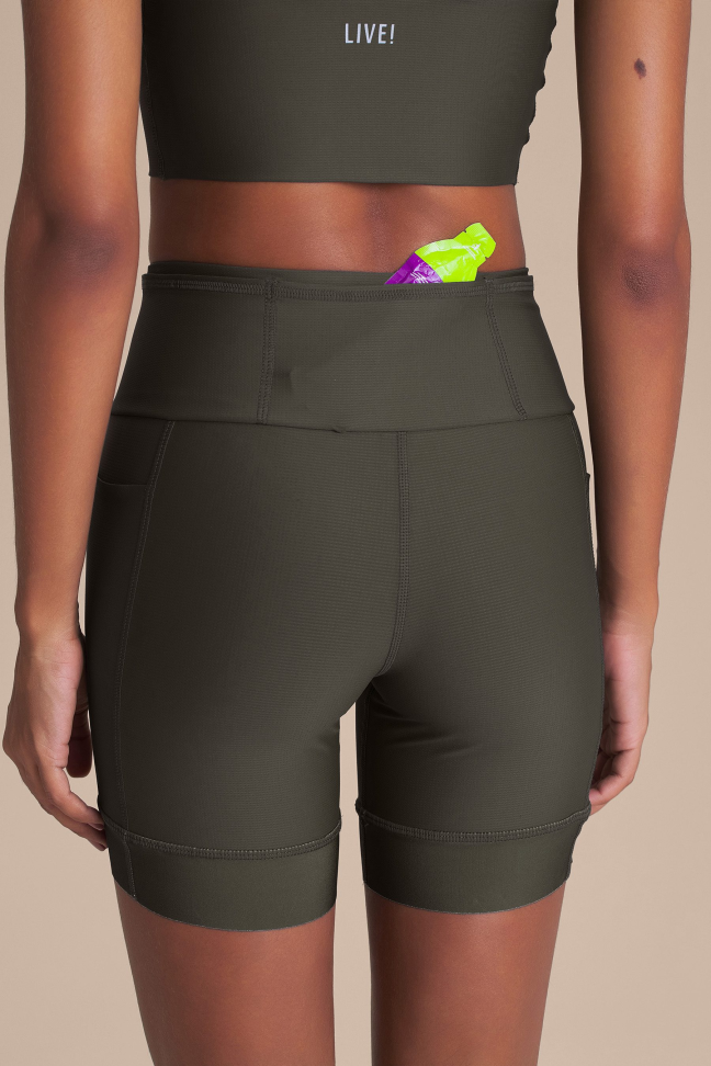 Bermuda Fitness Feminina LIVE! Six Pockets Speed Obsidian Grey com 6 Bolsos - #3