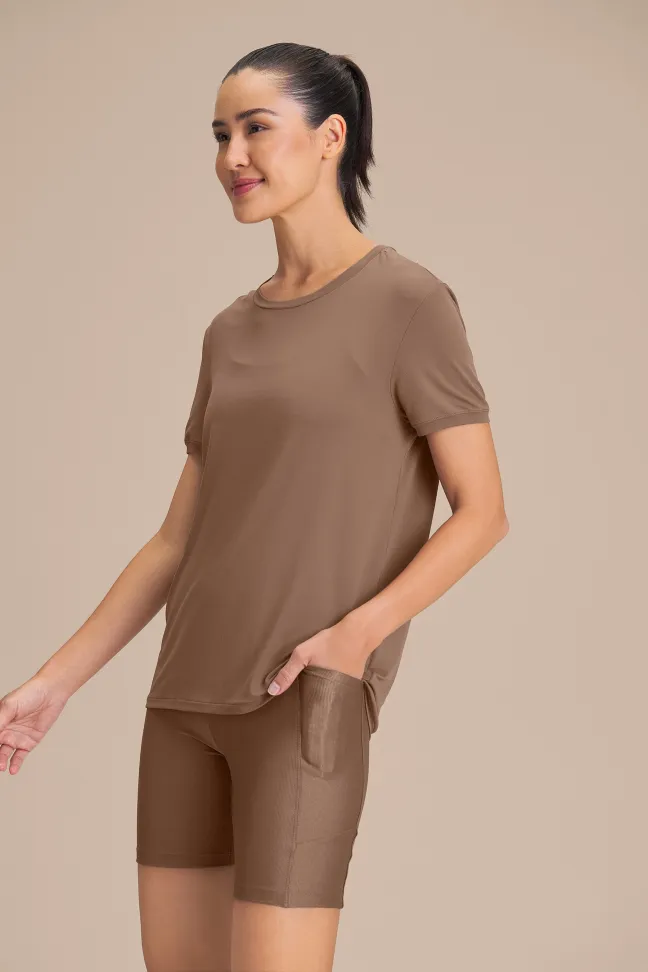Camiseta Fitness Feminina LIVE! Basic Comfort Mountain Grey - #3